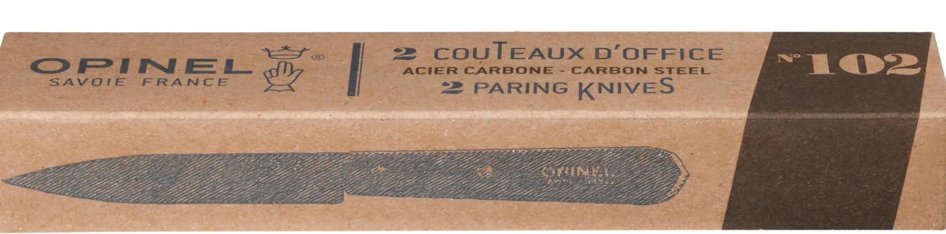 Outlet Opinel Boite de 2 Couteaux d'Office N°102 Carbone