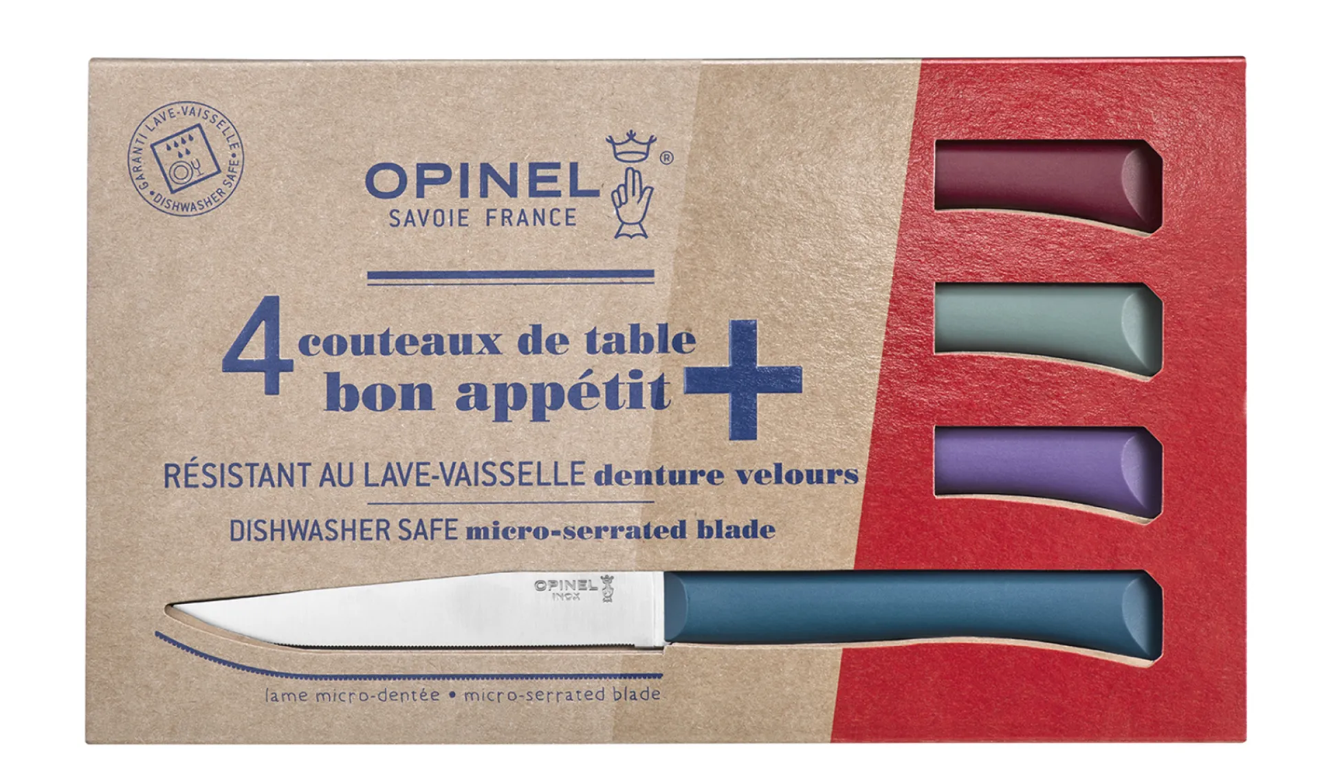 Online Opinel Coffret de 4 couteaux de table Bon Appétit + Glam (Couleurs panachées)