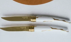 Outlet Opinel Coffret de 2 couteaux de table Kintsugi Blanc Lame Or