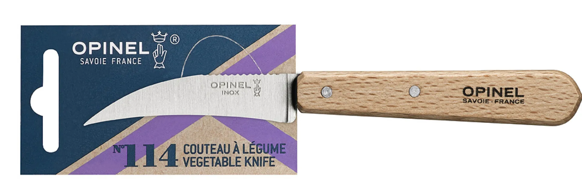 New Opinel Couteau à Légumes N°114 Naturel