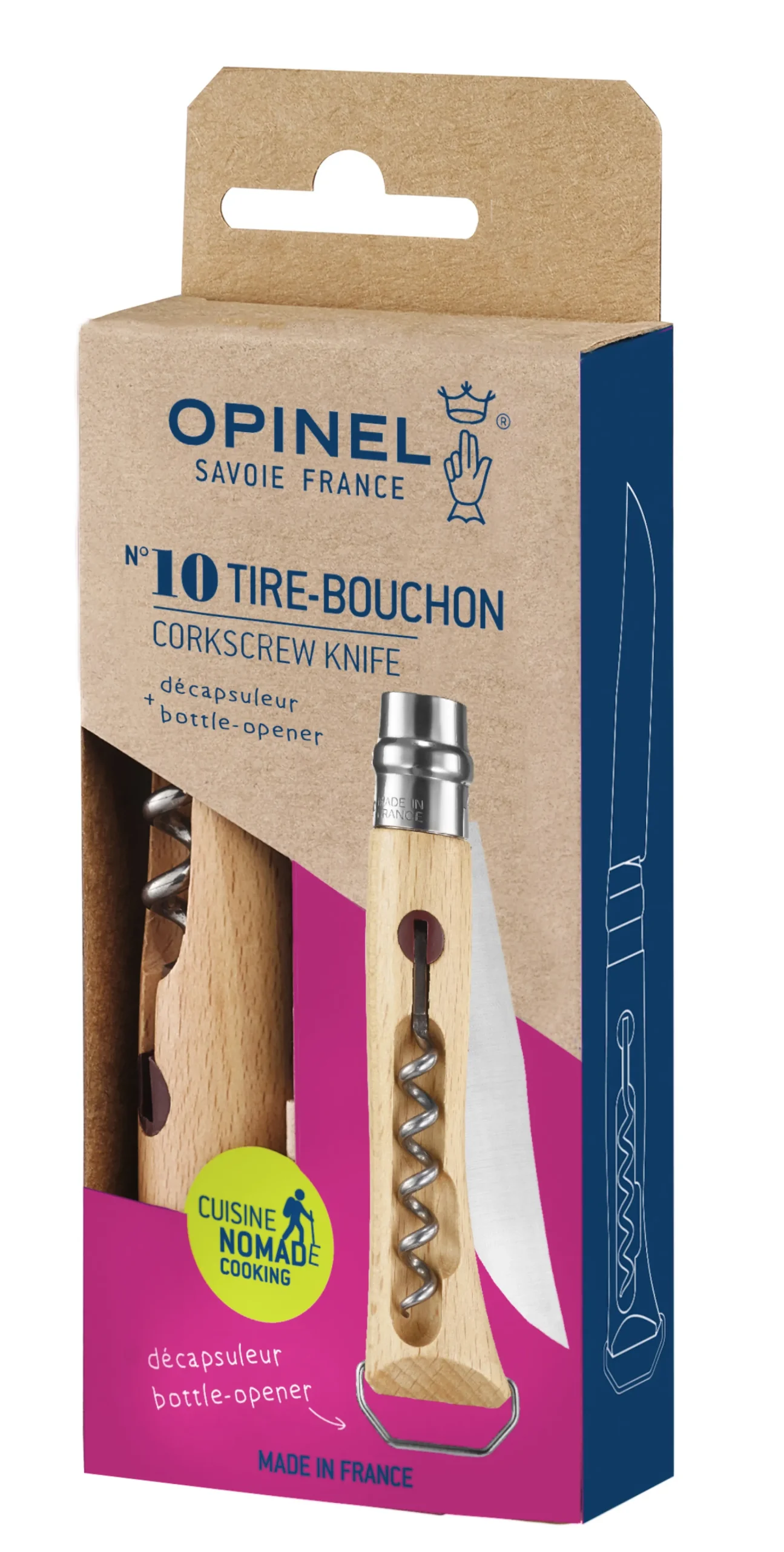 Opinel Couteau tire-bouchon décapsuleur N°10