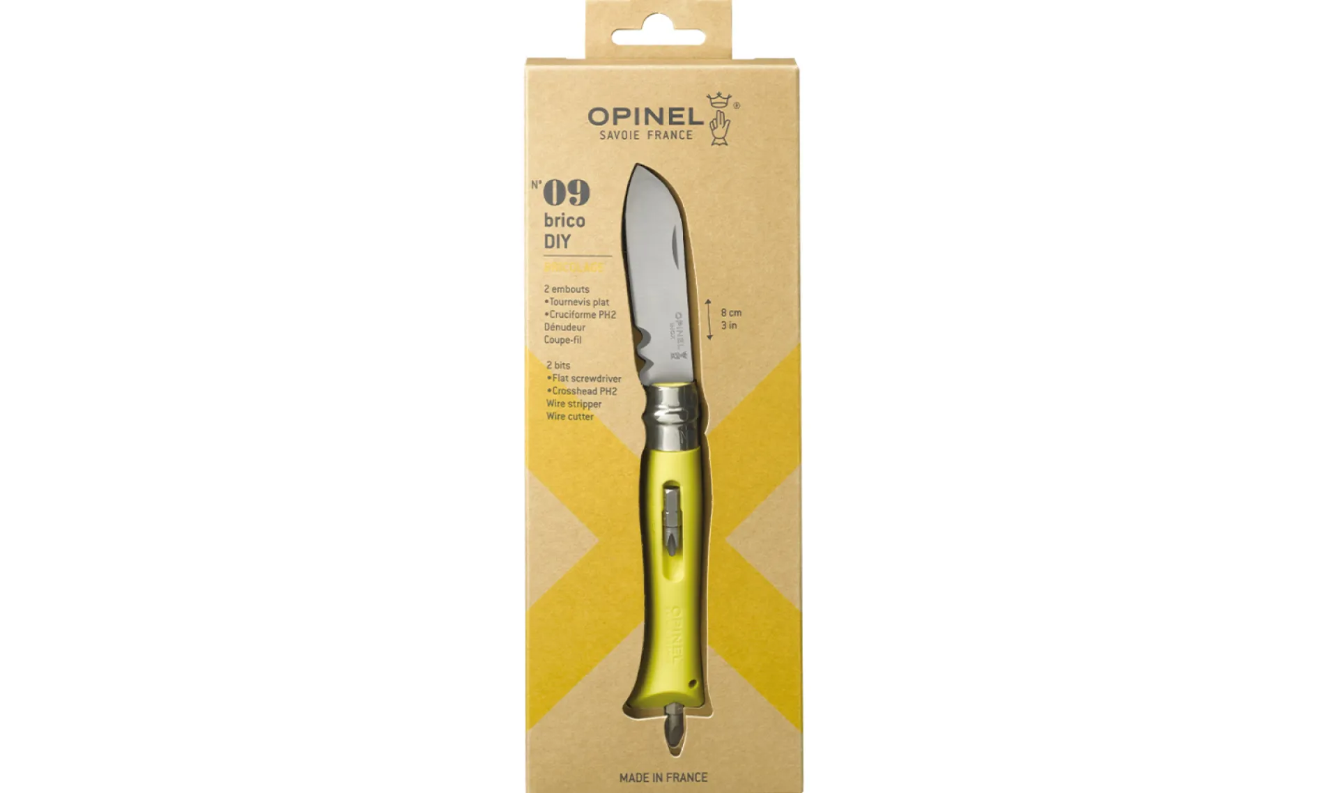 New Opinel N°09 Bricolage Jaune