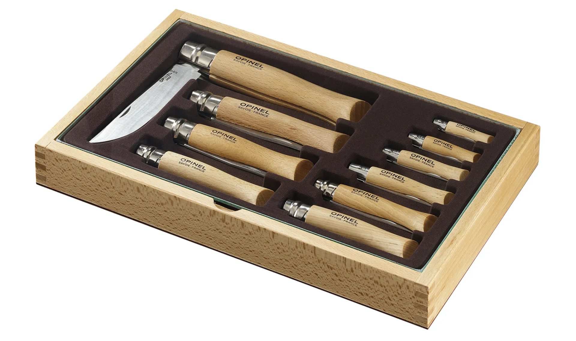 Best Opinel Vitrine 10 Couteaux Inox